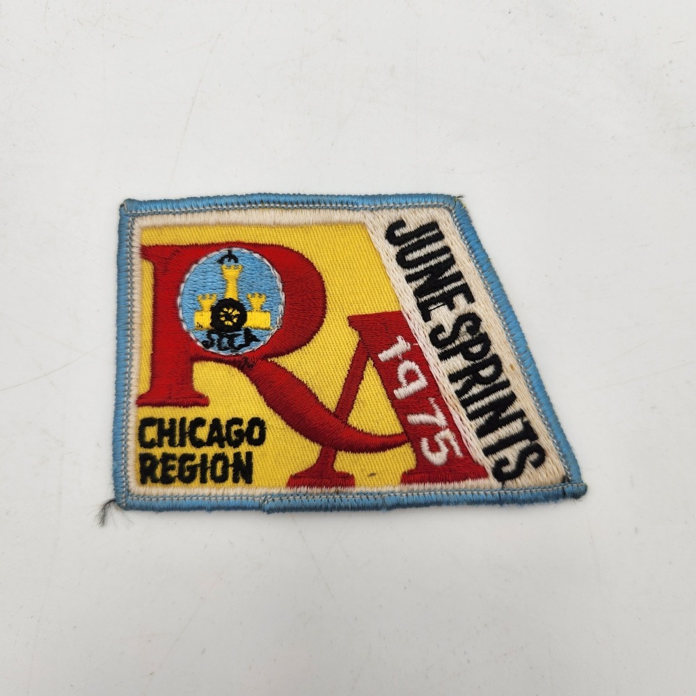 Vintage 1975 Road America June Sprints Chicago Region SCCA‎ Racing Patch Yellow